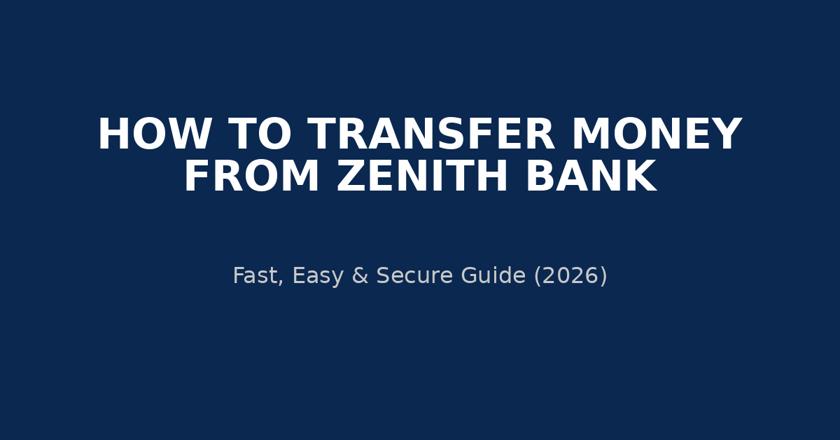 How to Transfer Money from Zenith Bank